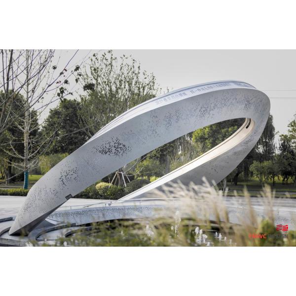 Customized Stainless Steel Sculpture for Urban Space Outdoor Circular Metal Sculpture