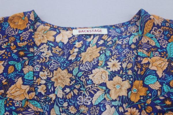Custom Women Deep Sexy V Neck Dress Floral Print With Waist Strap Casual Style