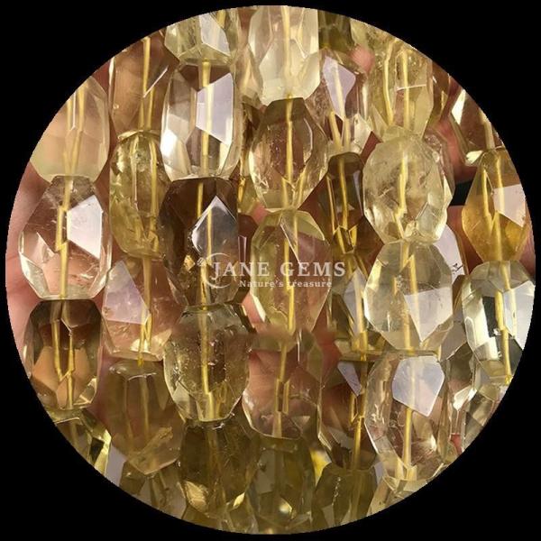Black Rutilated Quartz Gem Bead Natural Crystal Raw Rough Faceted Stone Loose Bead Strands For Bracelets