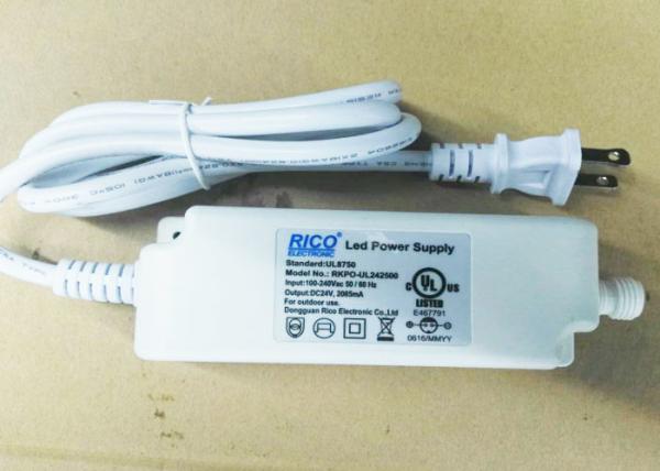 IP68 Fireproof Universal LED Power Adapter AC DC  With EU Plug , High Efficient