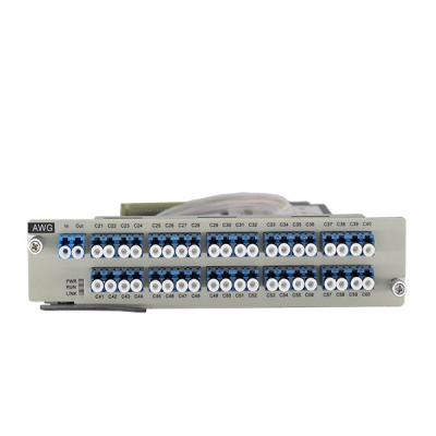 1U rack 100 GHz AWG 40 Longitudes de onda Multiplexing/Demultiplexing Card para sistemas DWDM de alta capacidade