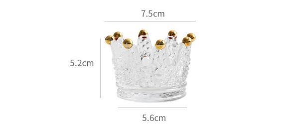 Creative Crystal Mini Crown Glass Candlestick Ashtray Personality Jewelry Storage Box Bar Ktv Aromatherapy Furnishings