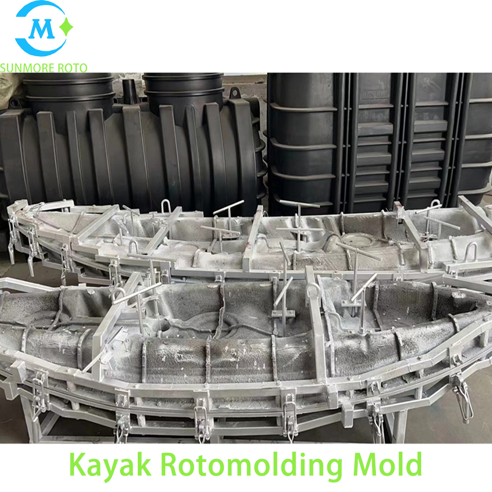 SUNMORE ROTO Custom Aluminum Rotomolding Mold For Plastic Kayak, CNC Machined Rotational Mould For Rotomolded Fishing Kayak Canoe