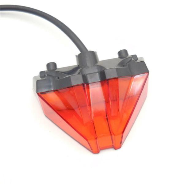ABS PC Material LED Beads Triangular Braking Driving Tail Light for Motorcycles
