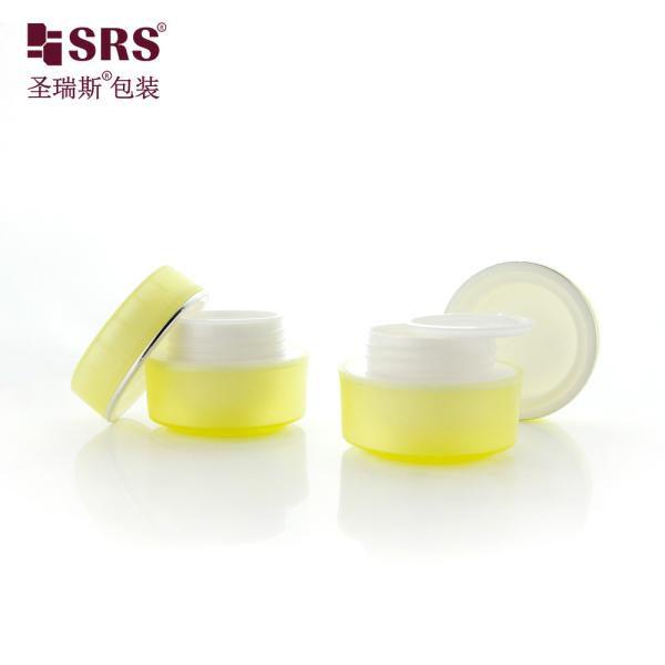 SRSI 15g 30g 50g Mat finition plastique semi-transparent Couleur PP Gel pour le visage Crème pour les yeux Contenant cosmétique Jar