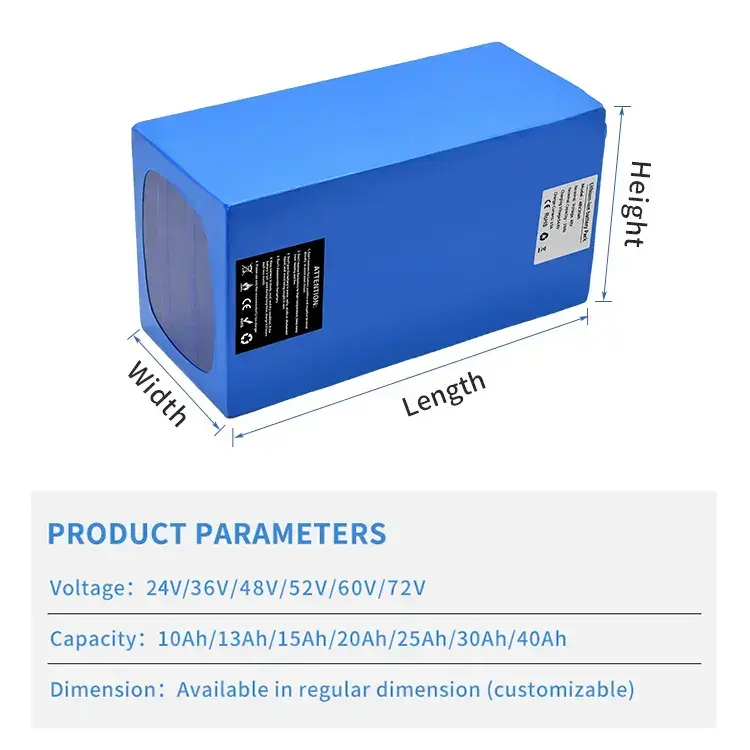 Customized OEM ODM 12V-72V 10Ah-50Ah Lithium Ion Battery Pack