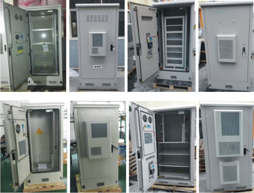 шкаф телекоммуникаций двойной двери 500W IP55 на открытом воздухе одностеночный с изоляцией