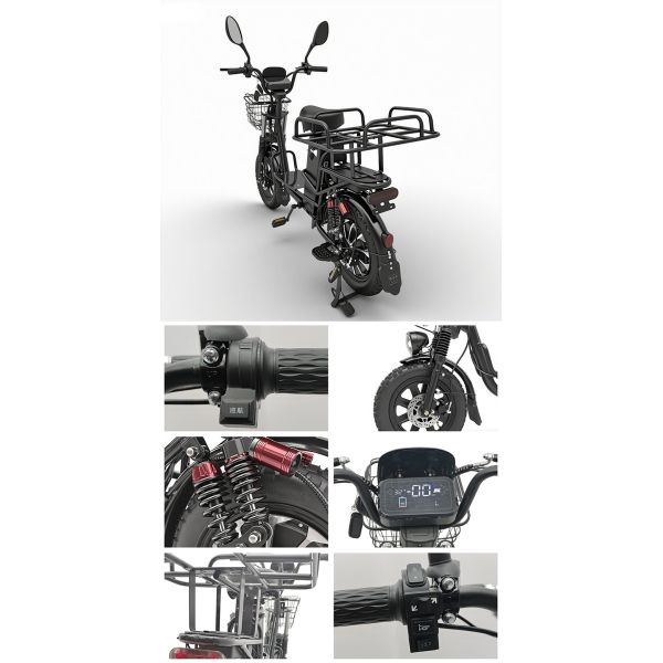 Customization Cargo Electric Bicycle Lithium Battery Fat Bike 60V 30A