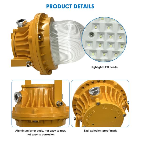 High Brightness LED Explosion Proof Light with Aluminum Tempered Glass in 50W 100W 150W for Hazardous Locations