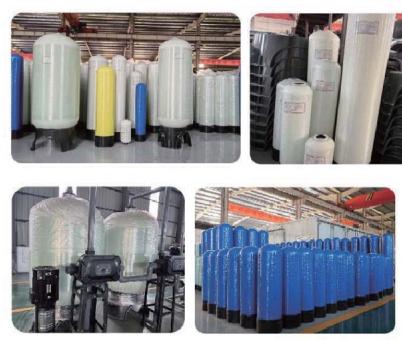 1454 Inch FRP Fiberglass Tank With A Diameter Of 350 × 1400mm And A Flow Rate Of 2.5-3.0T/H