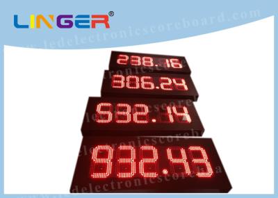 Cor vermelha do grande sinal do preço de gás do diodo emissor de luz do tamanho com 6 linhas armário de alumínio do quadro/ferro