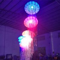 Balão inflável de água-viva colorido Luz LED pendurada com decoração de Natal