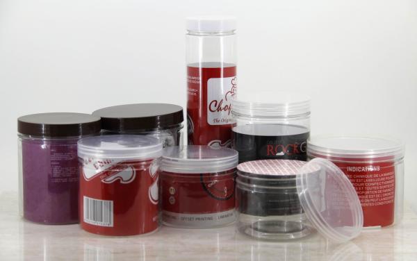 O animal de estimação plástico claro relativo à promoção do empacotamento de alimento range o tampão 100mm do PE do witn