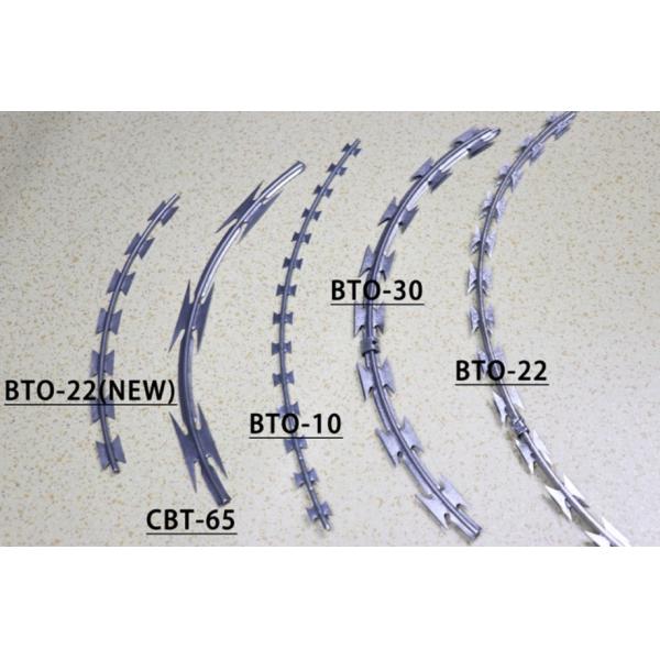 Heavy Duty Galvanized Razor Wire , Barbed Concertina Barbed Tape