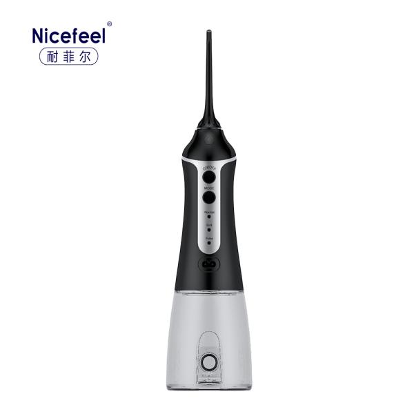Black 5W Nicefeel Water Flosser 1400mAh Battery Super Long Endurance