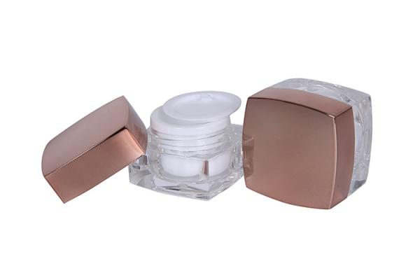 Formas quadradas Acrílico 5 ml frascos vazios de creme Od 35mm para teste de olho