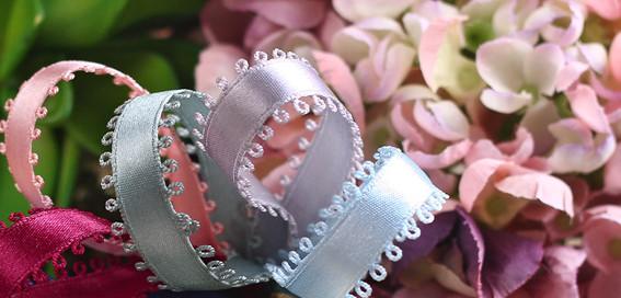 Ruban en polyester brillant pour mariage, importé de Corée, nœud tissé à double oreille pour vêtements et emballage cadeau