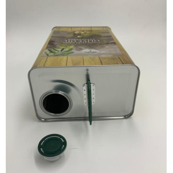 DADI 2.5L Rectangular Food Oil Can for Extra Virgin Olive Oil Packaging in CMYK/PMS Colors