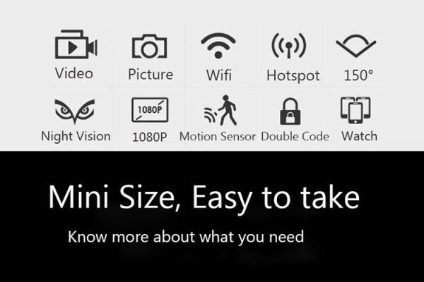 A9 Full Hd 1080p Mini Wifi Camera , 1080p Wireless Outdoor Ip Security Camera With Night Vision