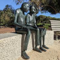 Monumento de bronze de tamanho natural em conjunto Monumento de escultura de cera perdida