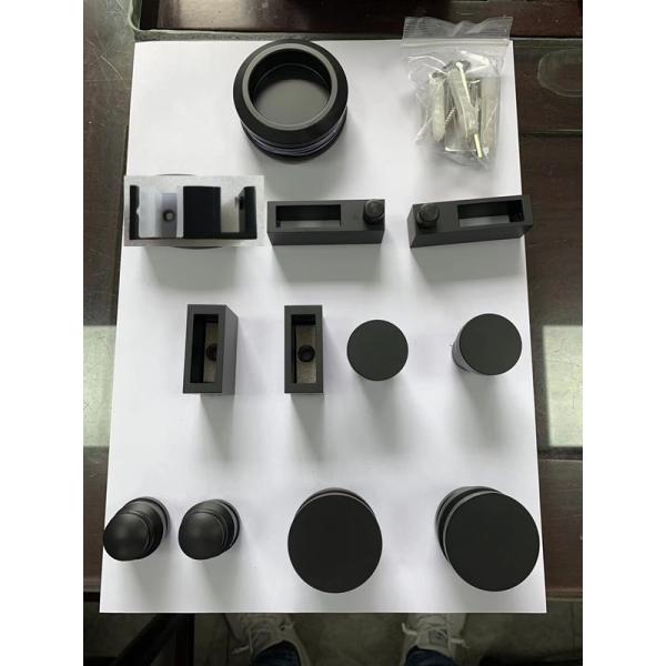 Sistema de barandillas de puerta corredera de cristal sin marco de acero inoxidable de color dorado para la sala de ducha