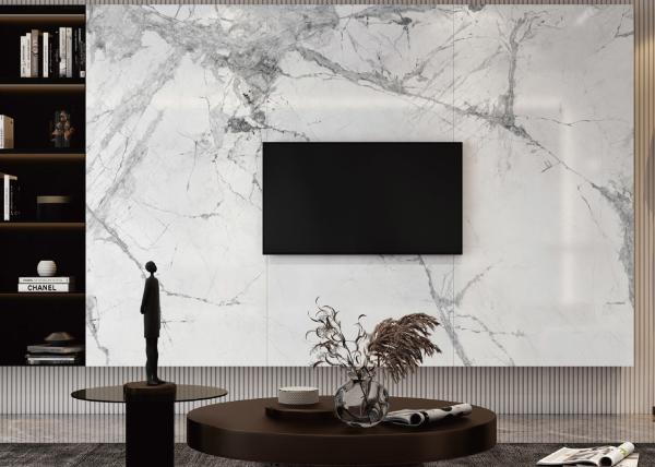 Carrara White Sintered Quartz Stone Slab for Wall Decoration