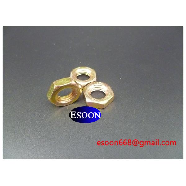 M10 DIN439 Hex thin nut YZP(Yellow Zinc Plated),Carbon steel Grade 8,DIN936