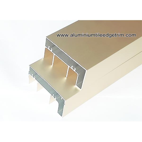Anodised Gold Aluminum Extrusion Sliding Door Track / Channel