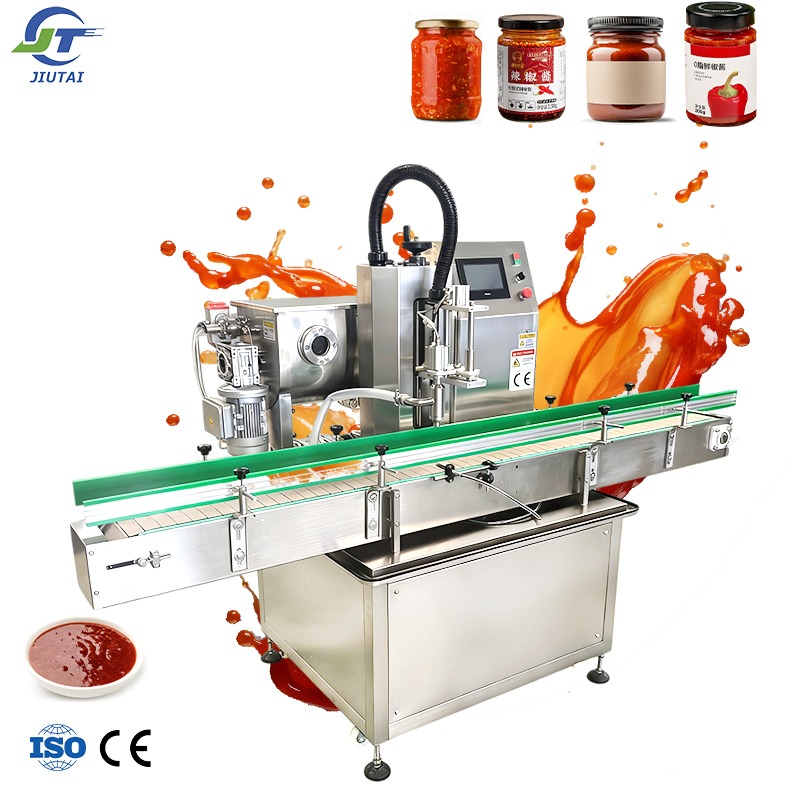 High-Viscosity Liquid Seasoning Glass Jar Bottle Soy Chili Salad Hoisin Automatic Chili Sauce Filling Machine