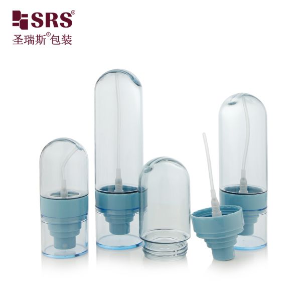 PETG02 30ml 50ml 60ml 80ml 100ml Empty Custom Semi-transparent Colored Blue PETG Spray Pump Bottle For Skincare Toner