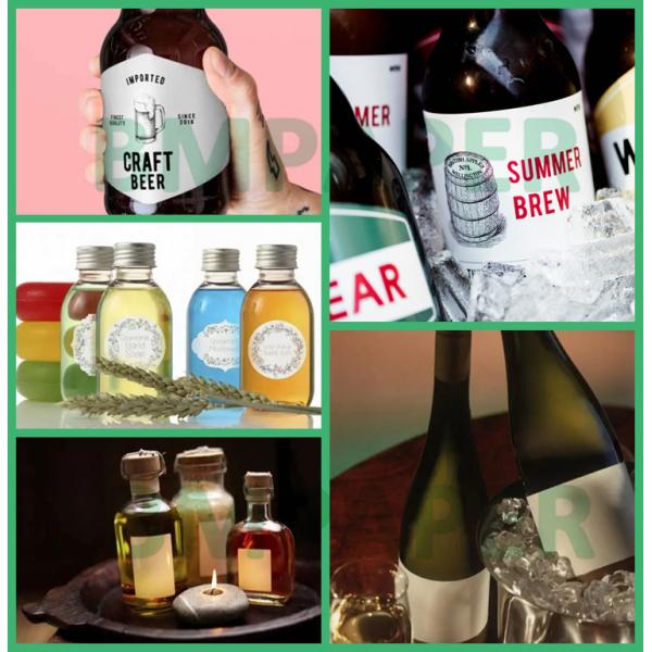 Single - Sided Aluminum Silver Metallized Wet Strength Paper For Beer Label 70g