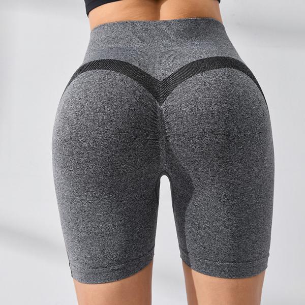 Fitness pants women's stretch tight tight buttocks abdominal cinch pants quick-dry yoga shorts