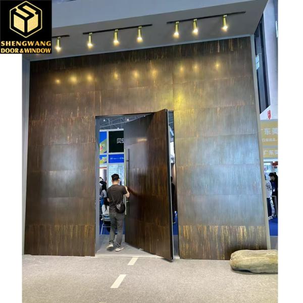 ODM Swing Aluminium Pedestrian Garden Gates Copper Imitation Surface Finishing Metal Gate Outdoor