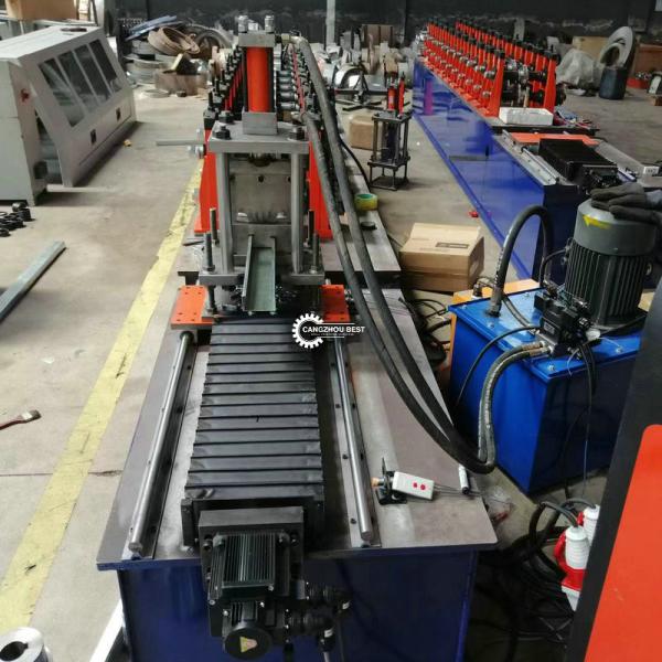 Steel Profile C Stud / Drywall  Channel Making Roll Forming Machine PLC Control