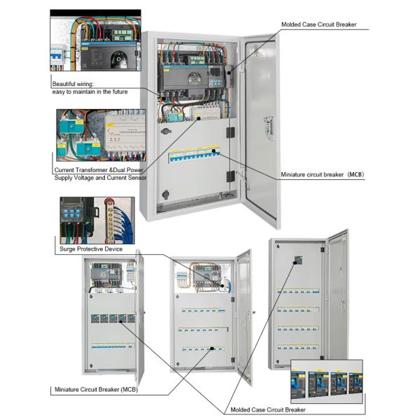 Customizable Waterproof Three-Phase Distribution Panel Electrical Distribution Cabinet for Industrial Use