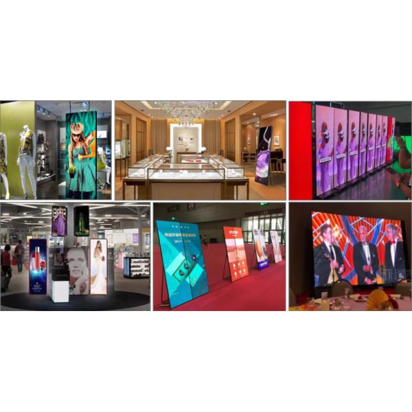 P2.5 Floor Standing Digital Led Poster Indoor Led Poster Panel Smartphone Control