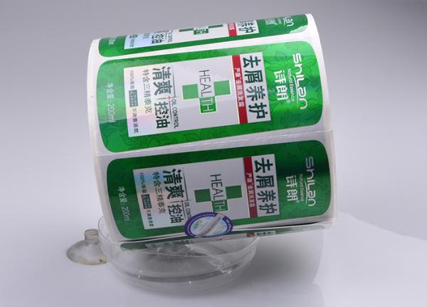 Custom printing high quality shiny self adhesive plastic vinyl shampoo packaging sticker labels