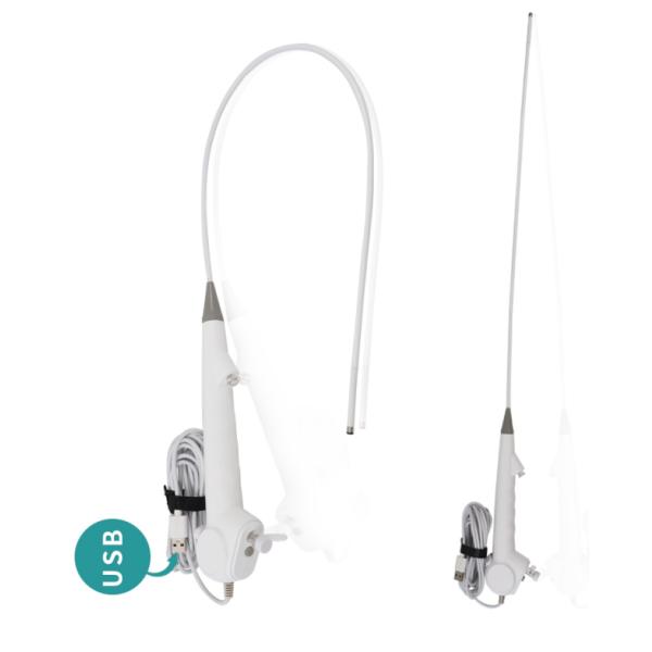 ENT Surgery White FHD Flexible Digital Visual Ear Picker Earwax Removal Tool Disposable Endoscope Camera 7 Inch IPS Screen