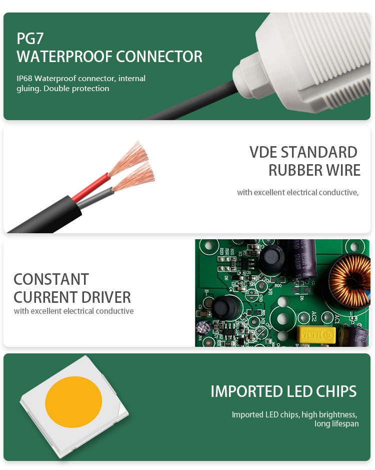 бассейн VDE 12v ABS 3W освещает поверхностное установленное IP68 180LM DC12V