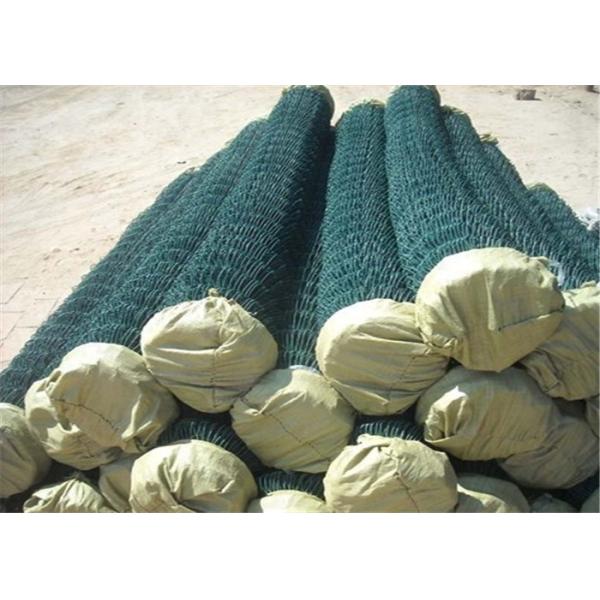Safe Diamond Wire Mesh Fence , Galvanized Chain Link Fabric 1.8mm Wire Diameter
