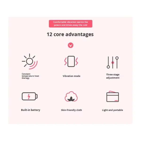 Best Selling Smart Heating Massage Belt Electric Heating Waist Belt Heating Lumbar Support and Warm Uterus Care Device