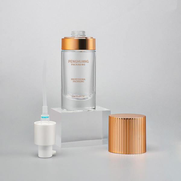 La base 30ml liquide claire à bouteilles la surface givrée par pompe de verre