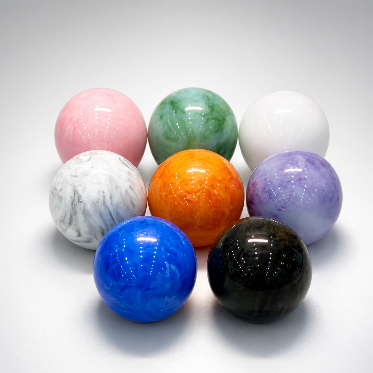 Marble-patterned spherical resin perfume cap, FEA15 customizable perfume cap