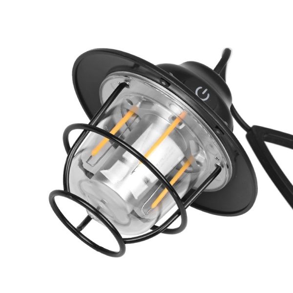 Source Factory Wholesale New Outdoor Portable Hanging Light Waterproof USB Rechargeable Lantern LED Camping Tent Lamp