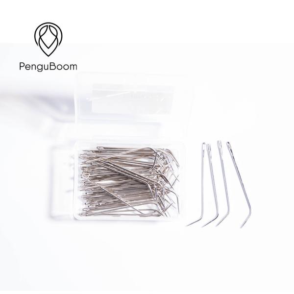 Silver Colors not rusty J Type Needle Human Hair Weaving Needle