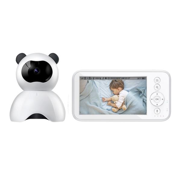 5.5 Inch 1080P Baby Monitor with Pan-Tilt Night Vision and Two-Way Audio