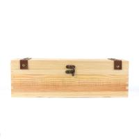 Wooden Wine Gift Box – Rustic Solid Wood Case for One Bottle, Perfect for Weddings, Birthdays, Anniversaries or Holiday Gifts