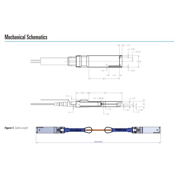 cabo MC220731V-005 de 56Gb/S QSFP+ Mellanox Fdr 100g AOC