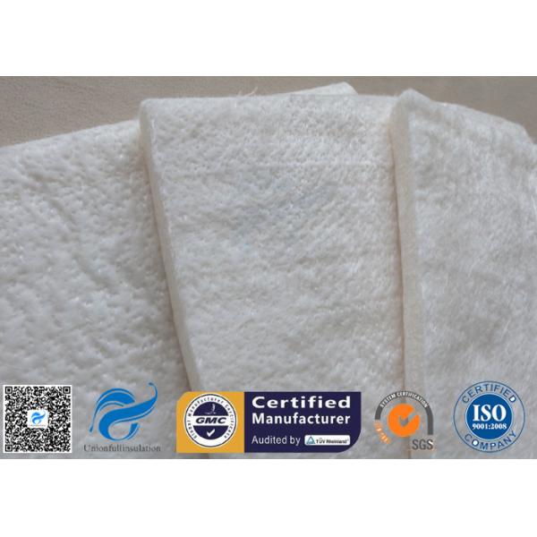 Высокое одеяло изоляции дверки топки 1200℃ циновки 25мм иглы стеклоткани кремнезема белое