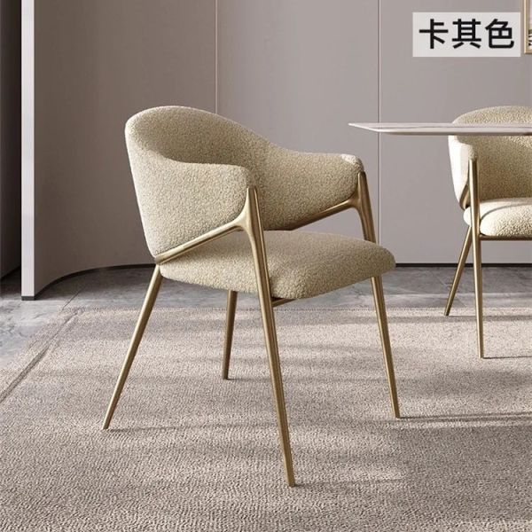 Modern Dinner Chair Contemporary Stainless Steel Metal Dining Chairs Fashion Home Furniture Restaurant Dining Room